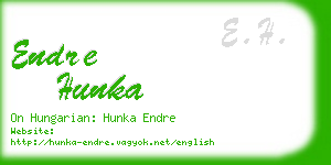 endre hunka business card